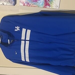 University of Kentucky Nike rain/wind  jacket blue and white XL vintage .(#1518)